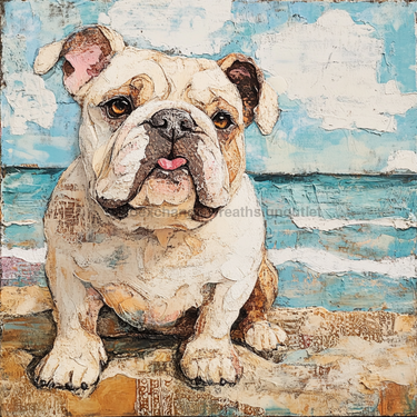 Dog Sign, English Bulldog Sign, DCO-12943, Sign For Wreath, 10x10